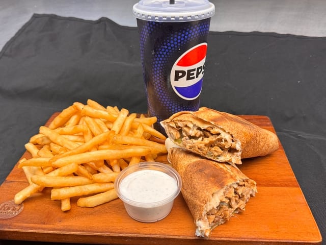 Shawarma w/ Fries & Drink.